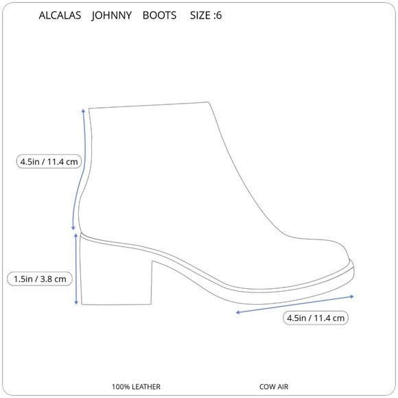 Alcala's Johnny Women Black Silver Cow Hair-On-Hide Leather Cowboy Boots Size 6 - Picture 14 of 14